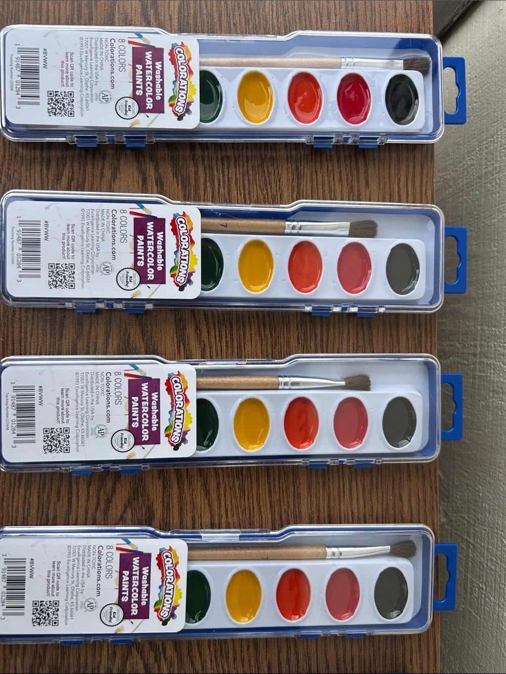Watercolor Paint Set - Assorted Colors - Pack of 6